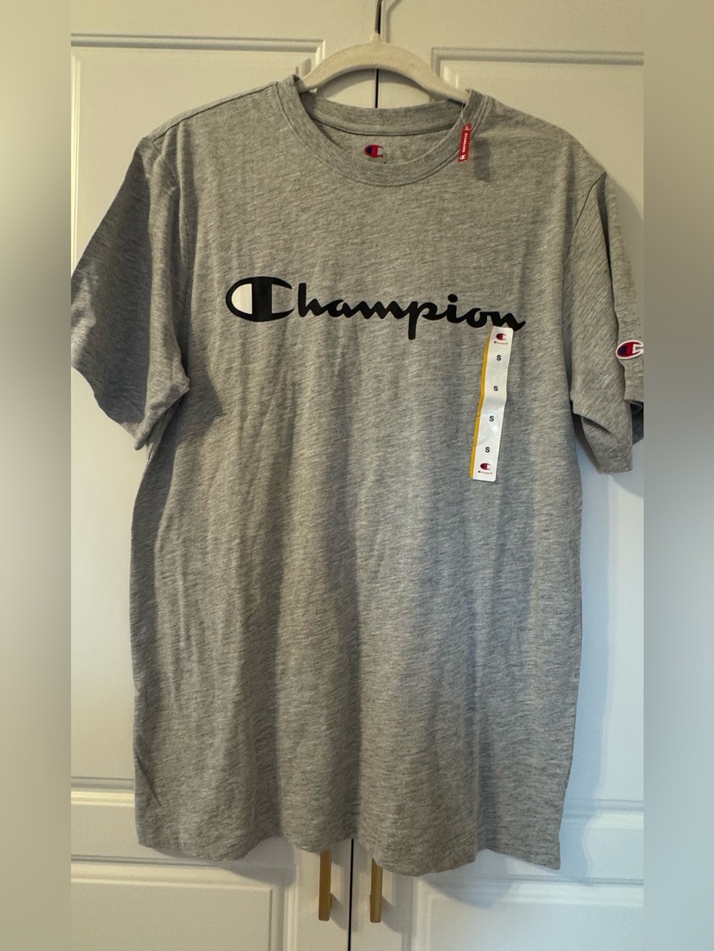 Champion Gray Short-Sleeve Logo Tee
